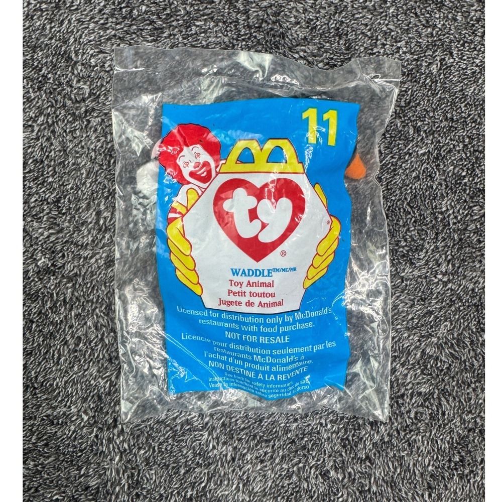 1998 McDonalds Ty Teenie Beanie Baby Waddle the Penguin #11 Sealed NIP